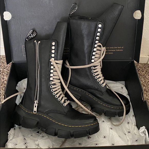 Dr. Martens Black and Tan Men's Boots